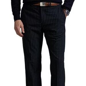 Straight leg with faint stripe, Black Dress pants